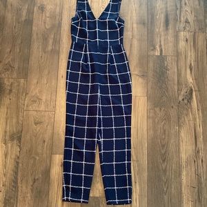 Express Jumpsuit Navy Blue with White